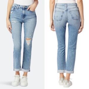 Hudson Holly Cropped Straight Jeans in Blue Swan - Size: 27